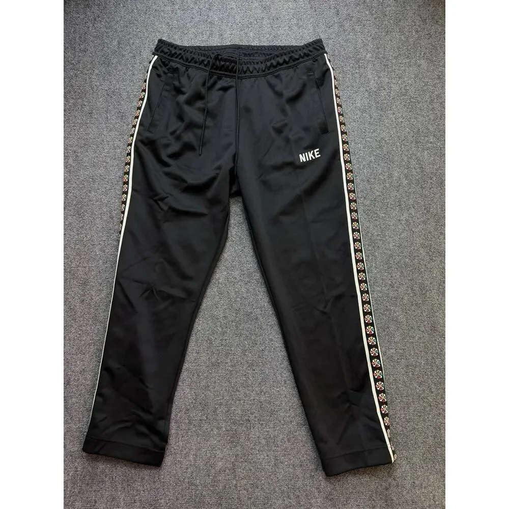 Nike Women's Track Suit Set Black Rainbow Tape Jacket Pants Size L